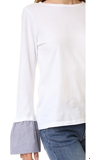 白色长袖短恤带拉链网红,白色长袖短T恤，拉链设计引领时尚潮流